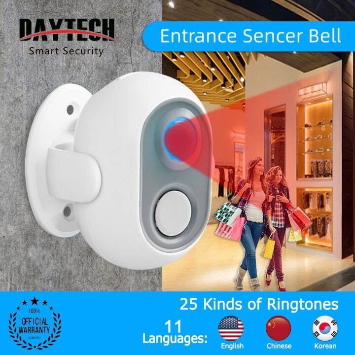 DAYTECH Entrance Sencer Bell Motion Sensor Detector Doorbell Hallo