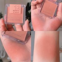 OHMYBLUSHบลัชออนไร้ฝุ่น สี 12 Spring บลัชออนเนื้อแมตต์สีนู้ดส้มติดชมพู ให้สีที่ดูธรรมชาติ