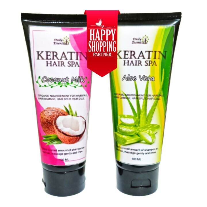 Keratin Shampoo Hair Spa Keratin Treatment Coconut Milk Aloe Vera 100ml