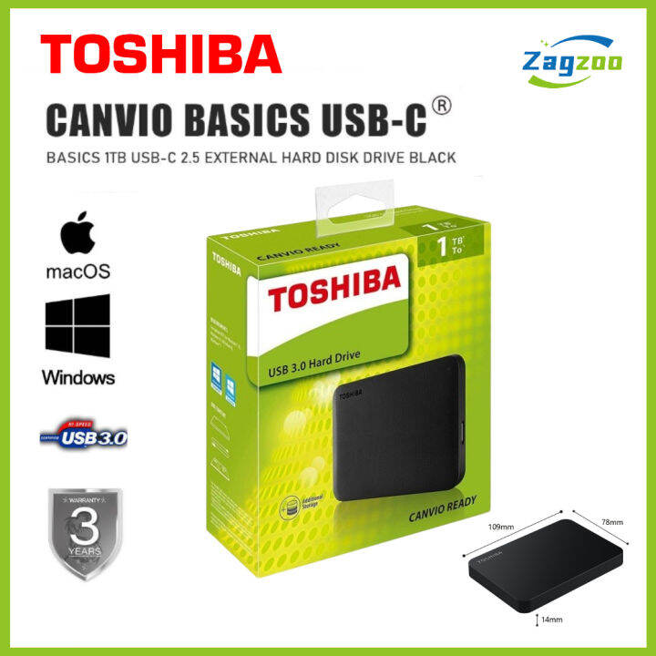 Toshiba External Hard Drives Backup Slim 2TB 1TB USB 3.0 External Hard