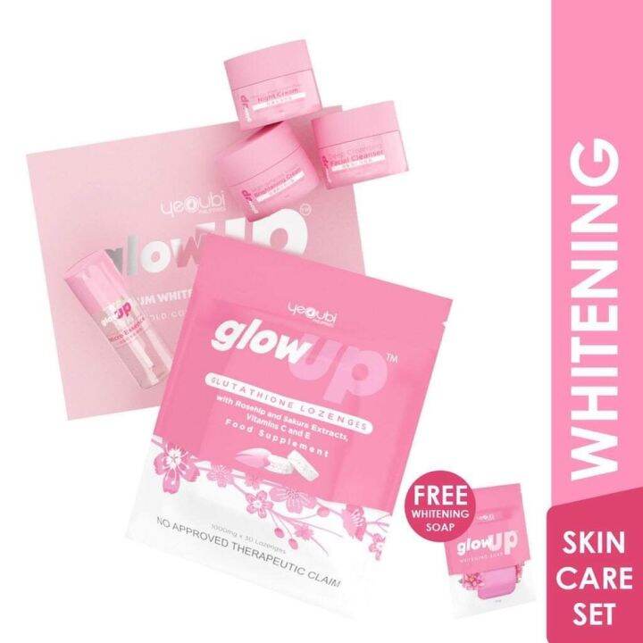 Glow up Glutathione Lozenges and Glow up Whitening Set Lazada PH