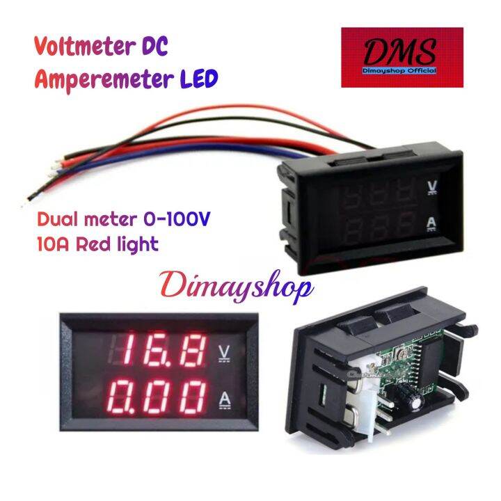Voltmeter DC Ampere Meter DC 100V Lazada Indonesia