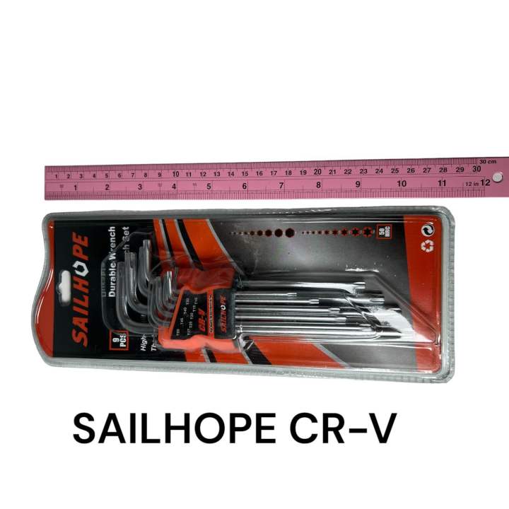 ประแจท๊อค-ประแจดาว-9-ตัวชุด-sailhope-รุ่นยาว-เหล็ก-cr-v-t10-t50-cr-v