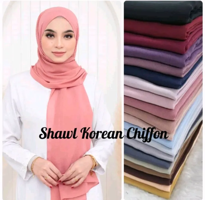 shawl chiffon korea