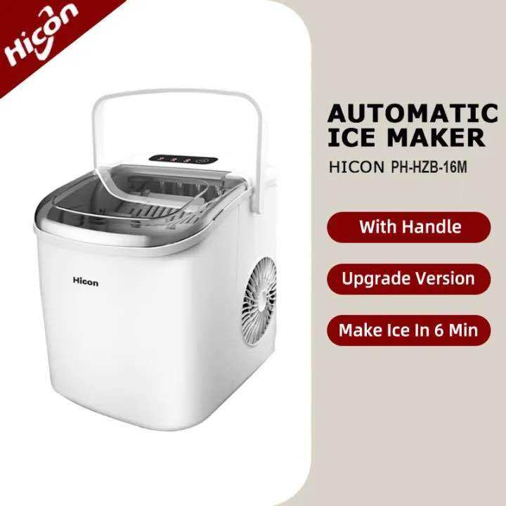 Hicon Portable Ice Maker With Handle Self Cleaning Mini Ice Maker 95W