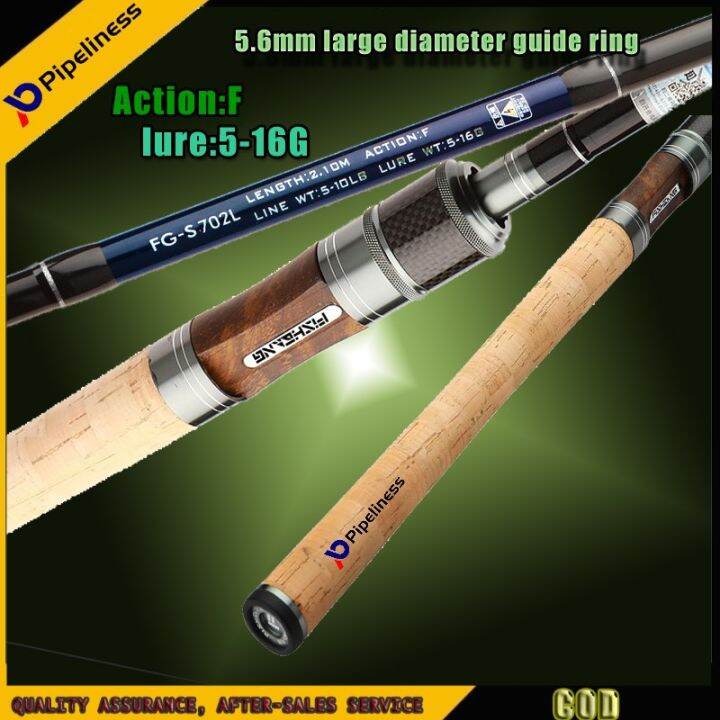 【COD】Pipeliness spinning rod,fly spinning rod,ActionF ,lure516g,line