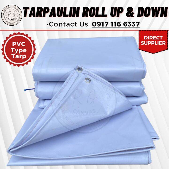 10x12FT TARPAULIN ROLL UP & DOWN 100 WATERPROOF TRAPAL LONA TOLDA