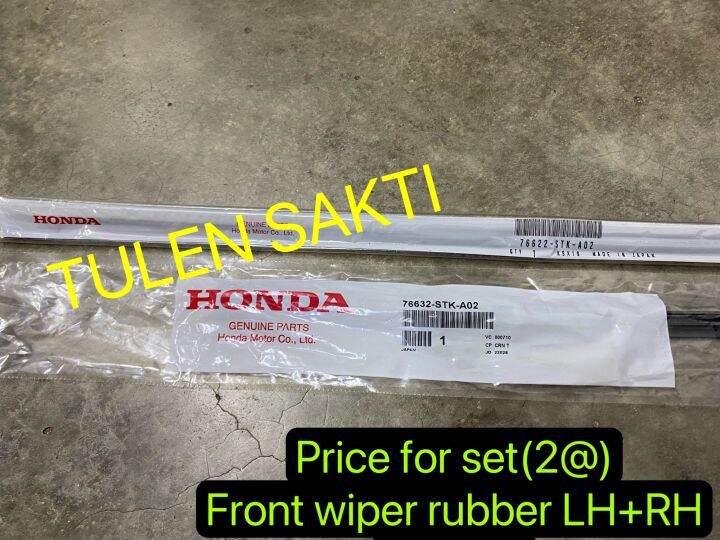ORIGINAL HONDA CRV TOA TON (2013-2016) FRONT WIPER BLADE RUBBER SET (2 ...