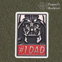 ʕ •ᴥ•ʔ ✿ พร้อมส่ง : เข็มกลัดลายดาร์ธ เวเดอร์ สตาร์วอร์ส | #1 DAD Darth Vader (Star Wars) Enamel Brooch Pin.