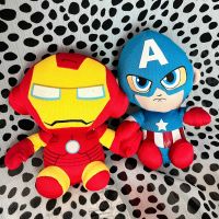 ตุ๊กตา Marvel ลิขสิทธิ์แท้แต่ป้ายตัด สภาพดี Iron Man &amp; Captain America ขายเป็นคู่ลดราคา