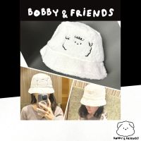 [Bobby&amp;Friends] Fluffy Bucket Hat หมวกบักเก็ตขน ขนแกะเทียมนุ่มนิ่มที่สุด เกาหลี เกาใจ สายเกา ลาย BRUNO