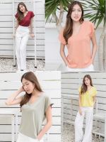 MYTOP?New in ?Code: G225​ v neck teeคอวีงานสวยดูแพง