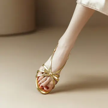 Gold Sandals Women High Heels | Golden Sandal Heels Women | Golden Womens  High Sandal - Women's Sandals - Aliexpress