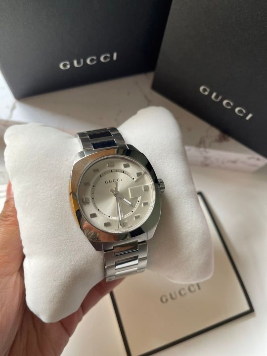 gucci-watch-gg2570-สีเงินล้วน-หน้าปัด-41mm-รับประกันของแท้-100-ไม่แท้ยินดีคืนเงินเต็มจำนวน