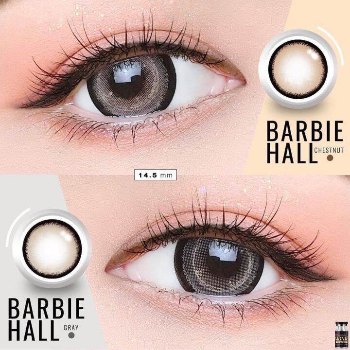 คอนแทคเลนส์-wink-lens-barbie-hall-gray-brown-ค่าสายตา-0-00-ถึง-10-00