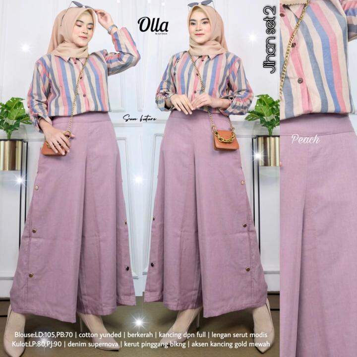obm felagia set moscrepe mix brukat baju setelan wanita muslim terbaru 2019 pakaian casual atasan celana 2in1 cewek kekinian blouse simple fashion one set kerja trendy supplier baju bandung muslimah terbesar outfit hijab modern produk murah cod