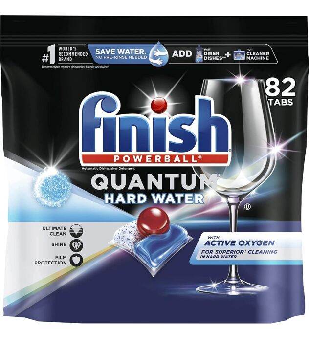 Finish Quantum Dishwasher Detergent Powerball Ultimate Clean & Shine