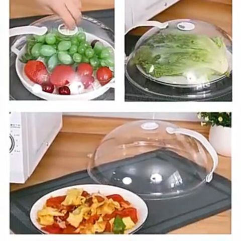 Clear Tall Microwave Plate Cover - Splatter Guard Lid for Heating Dish  inside Mi