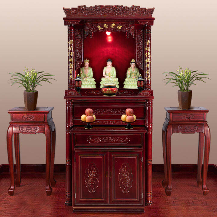 Solid Wood Buddha Niche New Chinese Style Economical Shrine Family ...