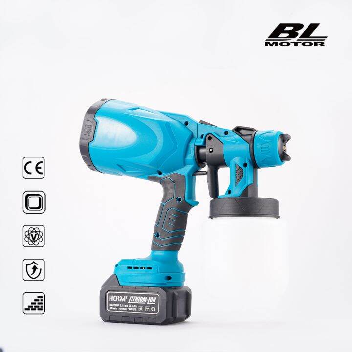 HORMY 20V Cordless Automobil Electric Spray Guun Paint Sprayer Auto