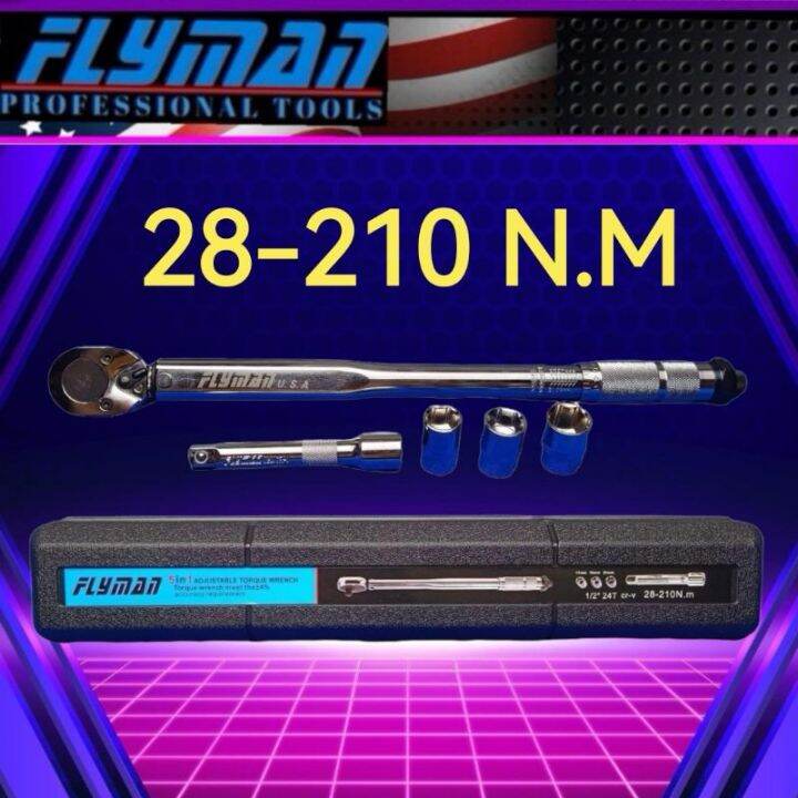 100 legit Flyman original Torque wrench 1/2 drive 28210 N.M 18 inches