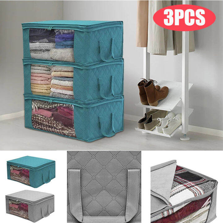 Non-Woven Clothes Quilt Storage Bag Dust-Proof Sweater Blanket Organizer  Box Foldable Sorting Pouche Home Storage Large Capacity