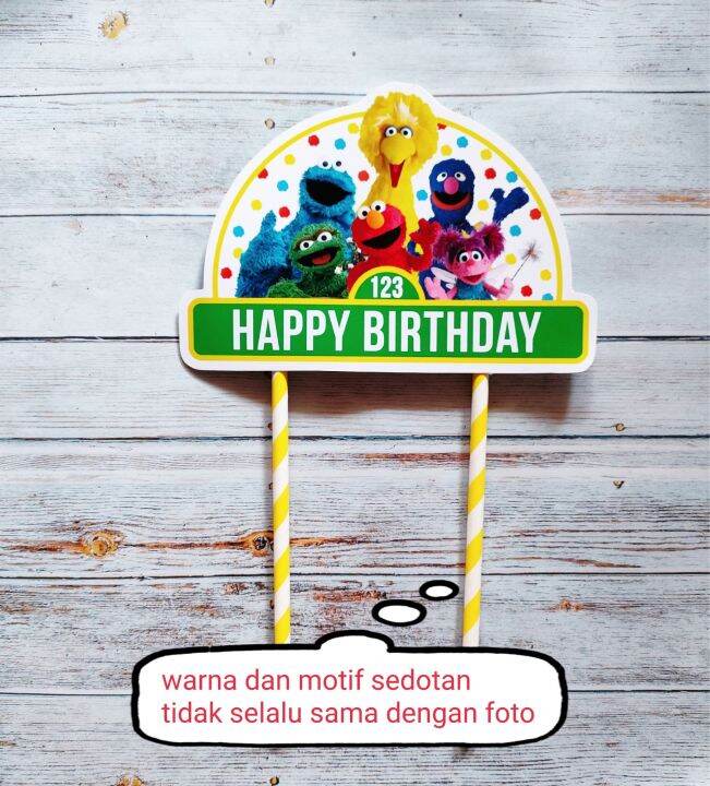 topper toper hiasan tusukan kue cake nasi tumpeng puding happy birthday ...