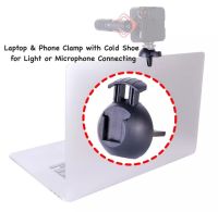 Hemisphere notebook clip video conference fill light base with hot shoe mobile phone smartphone computer screen clamp