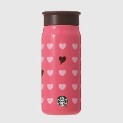 (พร้อมส่งจากไทย) Starbucks Japan Valentine 2023 Mini Heart Stanless Bottle แก้วสแตนเลส สตาร์บัคส์ ญี่ปุ่น วาเลนไทน์ 2023 ขนาด 355ml