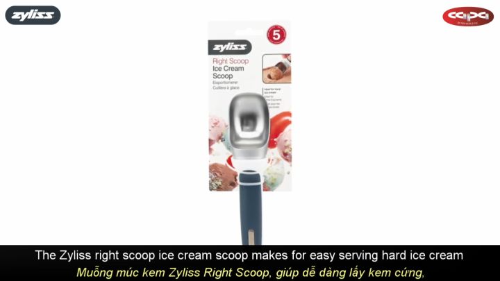 Zyliss Right Scoop Gray Ice Cream Scoop