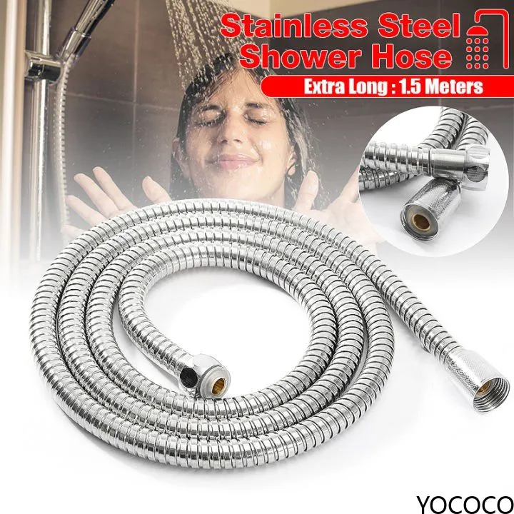 ready stock 】304 Stainless Steel 1.5m/2m/3m Flexible Shower Hose【RTHH】 Lazada PH