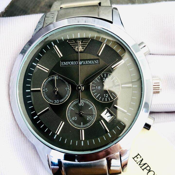 Đồng hồ nam Empororio Armani Chronograph máy pin, chức năng bấm giờ thể thao,  hiển thị 24 giờ, chống nước 30m 