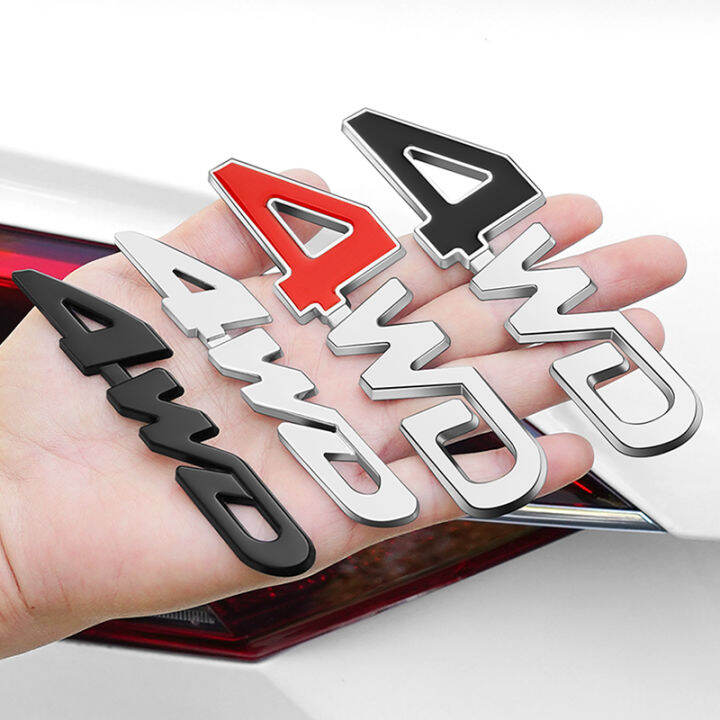 Car 4x4 Large Displacement Label Digital 4WD Tail Label 3D Three