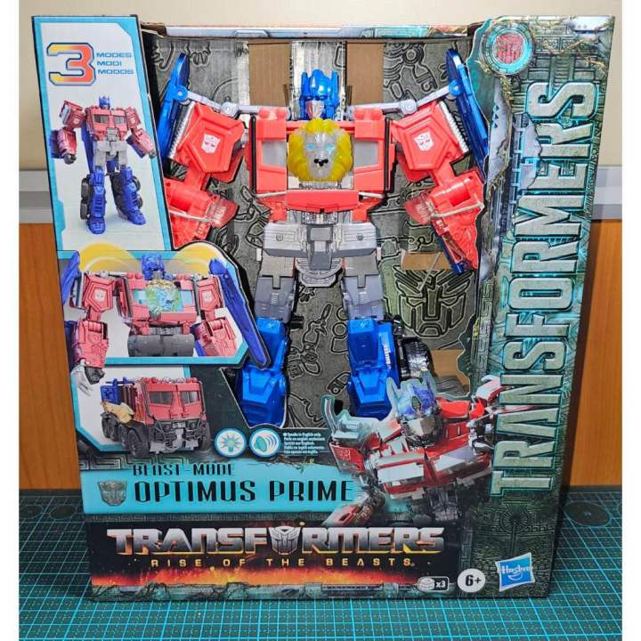 Transformers TF ROTB Beast-Mode Optimus Prime Rise of the Beasts Lights ...