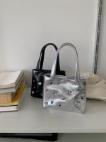 พร้อมส่ง กระเป๋า rough bag (silver/ black)