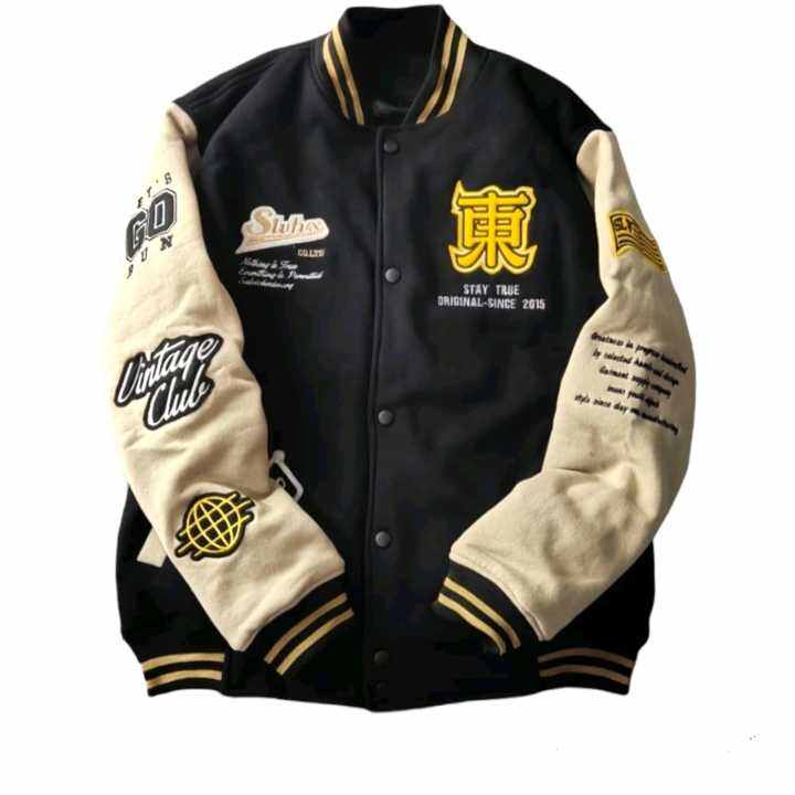 VARSITY JACKET/JACKET VARSITY/VARSITY JAKET BASE BALL PRIA WANITA L XL