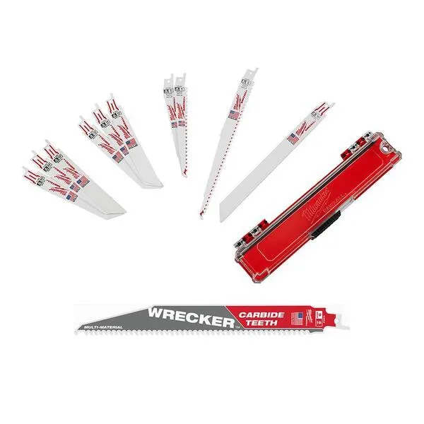 Milwaukee SAWZALL Metal Cutting BiMetal Reciprocating Saw Blade Set (10