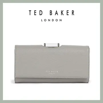 Ted Baker Rosyela Large Bobble Leather Wallet in Gray | Lyst