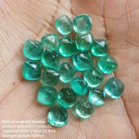 มรกตแท้ ดิบ ธรรมชาติจากแซมเบีย ทรงพีระมิต ใสสวยมาก Natural Emerald Zambia