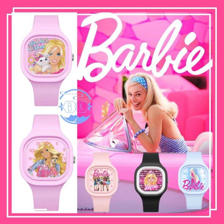 Kid’s Cartoon Pink Barbie Watch Cartoon Watches Girl Quartz Electronic