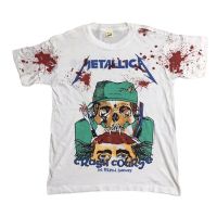 เสื้อวง วินเทจ METALLICA  ผ้าออกบ้างมุ้งๆ งานสวย SIZE “ M