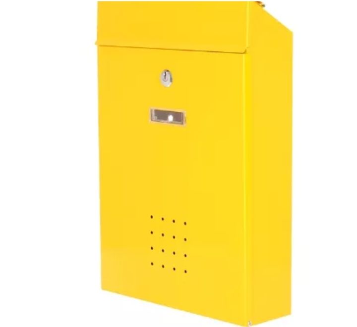 8อินฟินิตี้shop-ตู้จดหมายสำหรับติดตั้งหน้าบ้านรุ่น-ksx-105-y-สีเหลือง-ตู้จดหมาย-mail-box-ส่งเร็ว-8อินฟินิตี้shop