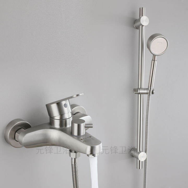 304 Stainless Steel Shower Faucet Hot and Cold Bathtub Faucet Wall