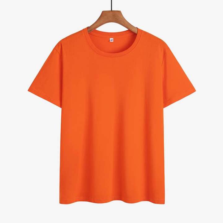เสื้อยืดเปล่าสีส้ม-ฟรีไซส์