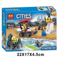 บล็อกตัวต่อเลโก้LEGO City Police Series Coast Guard Starter Set 60163 Childrens Building Block Toys