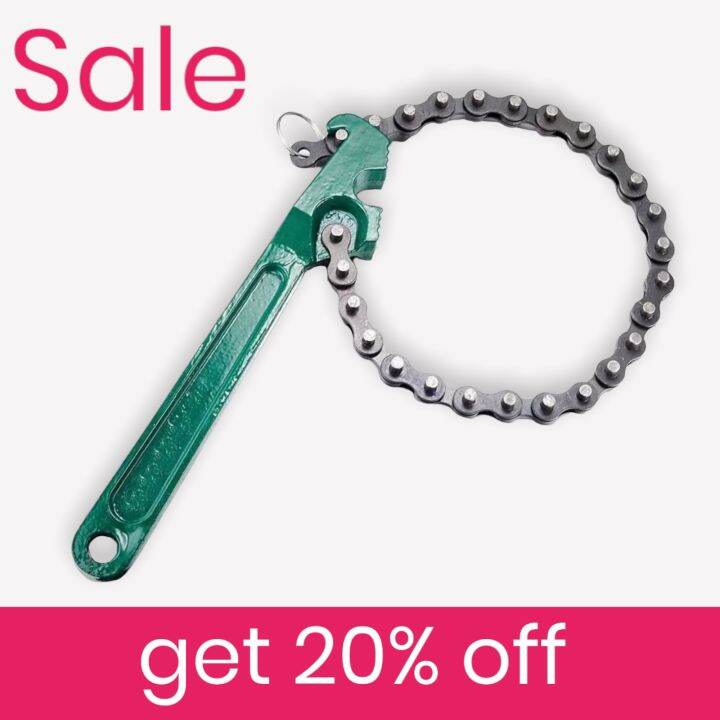 9 Inch Heavy Duty Ratcheting Chain Wrench Reversible Oil Filter Tool