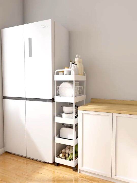 3/4/5 layer storage rack kitchen racks organizer movable wheeled