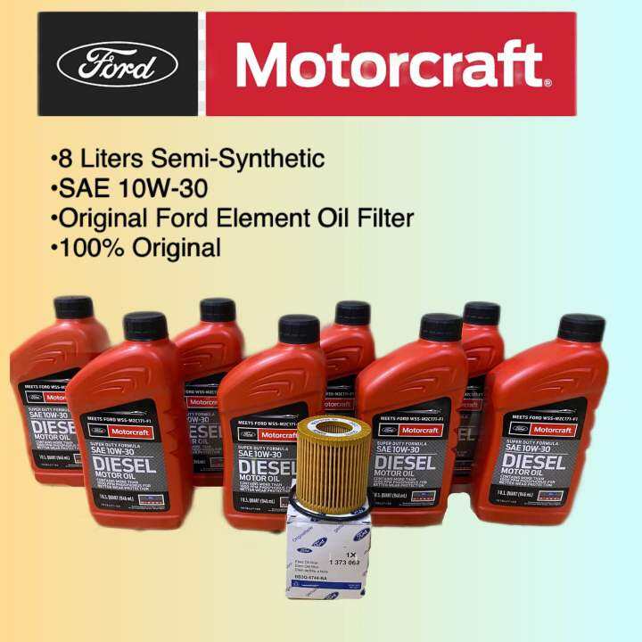 Ford Motorcraft Semi Synthetic 10w-30 8 liters and Ford Element Oil