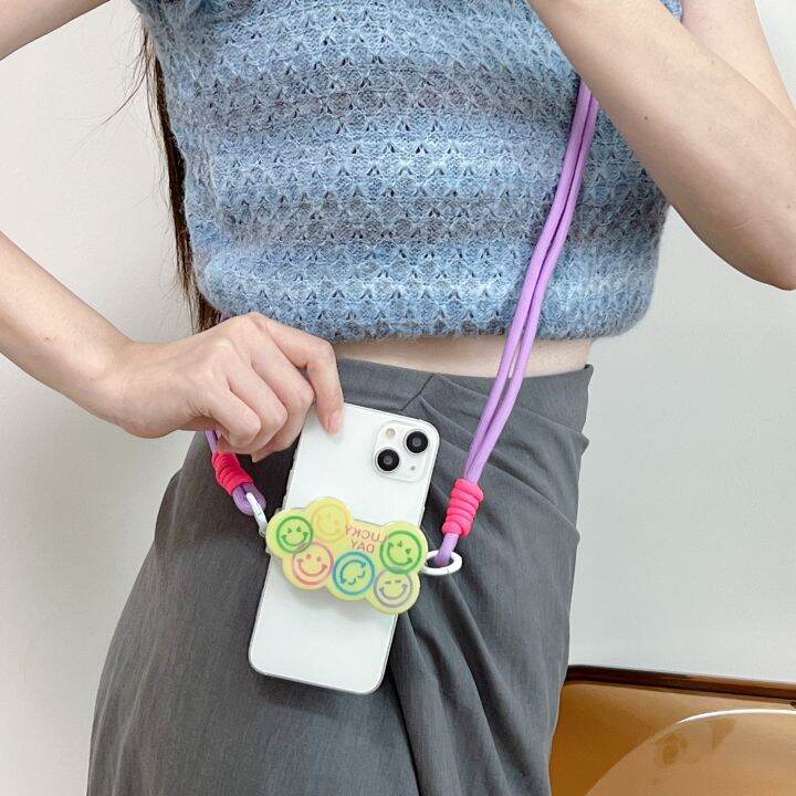 Mobile phone hanging strap back clip with detachable diagonal shoulder