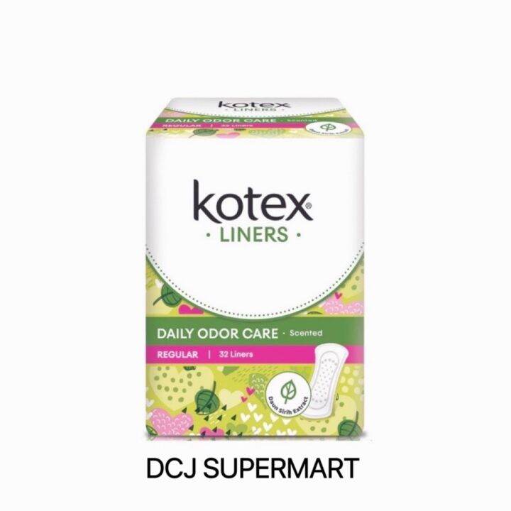 Kotex Liners Regular Scented 32 Liners Lazada
